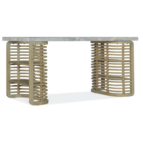 60" Küsten-Schreibtisch mit Stein-Furnierplatte