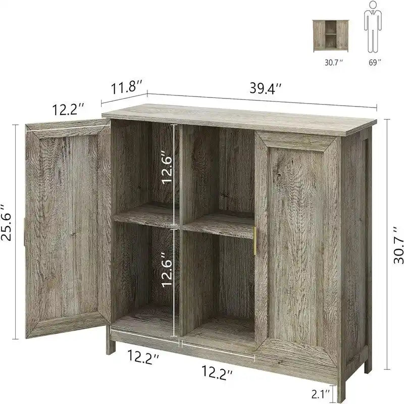 Sideboard-Buffetschrank (11,8T x 39,4B x 30,7H)