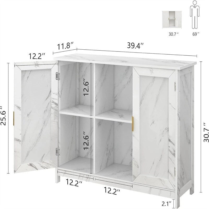 Sideboard-Buffetschrank (11,8T x 39,4B x 30,7H)
